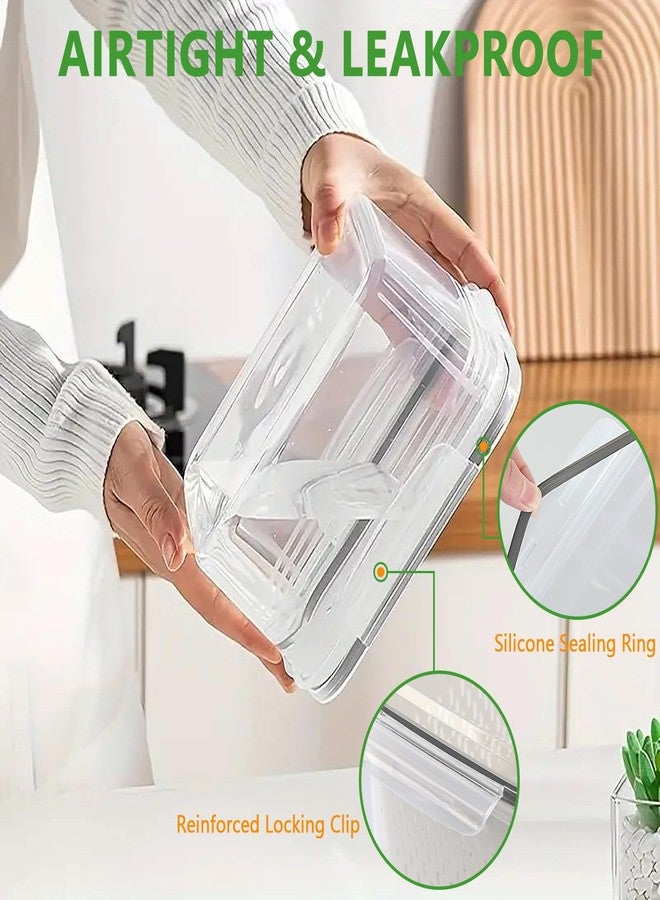 KEISSCO 5 PCS Fruit Storage Containers for Fridge, Leakproof Food Storage Containers with Removable Colander, Dishwasher & Microwave Safe, Produce Saver Container Keep Berry Fruit Vegetable Fresh Longer - Image 4